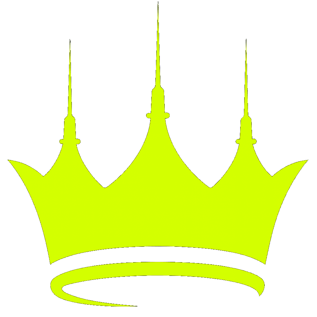 A stylized green crown icon with three tall points.